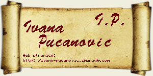Ivana Pucanović vizit kartica